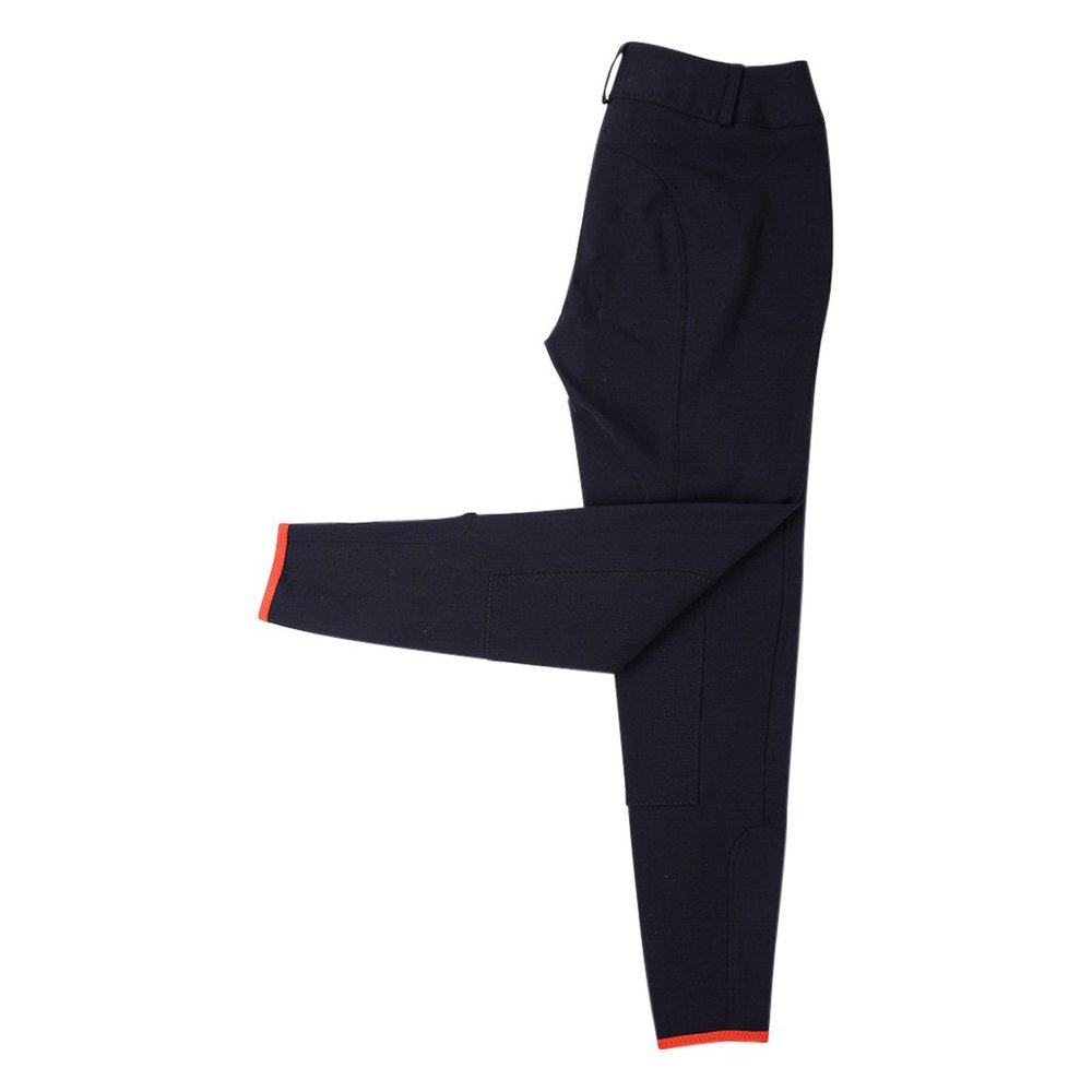Hermes Swing Dressage Breeches Pant Black with ankle Orange Trim 38 - Picture 5 of 10